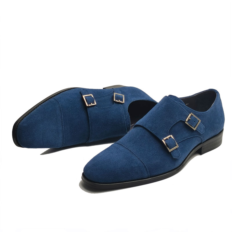 Formal Upper Wear Men - Модные синие мужские кожаные туфли из