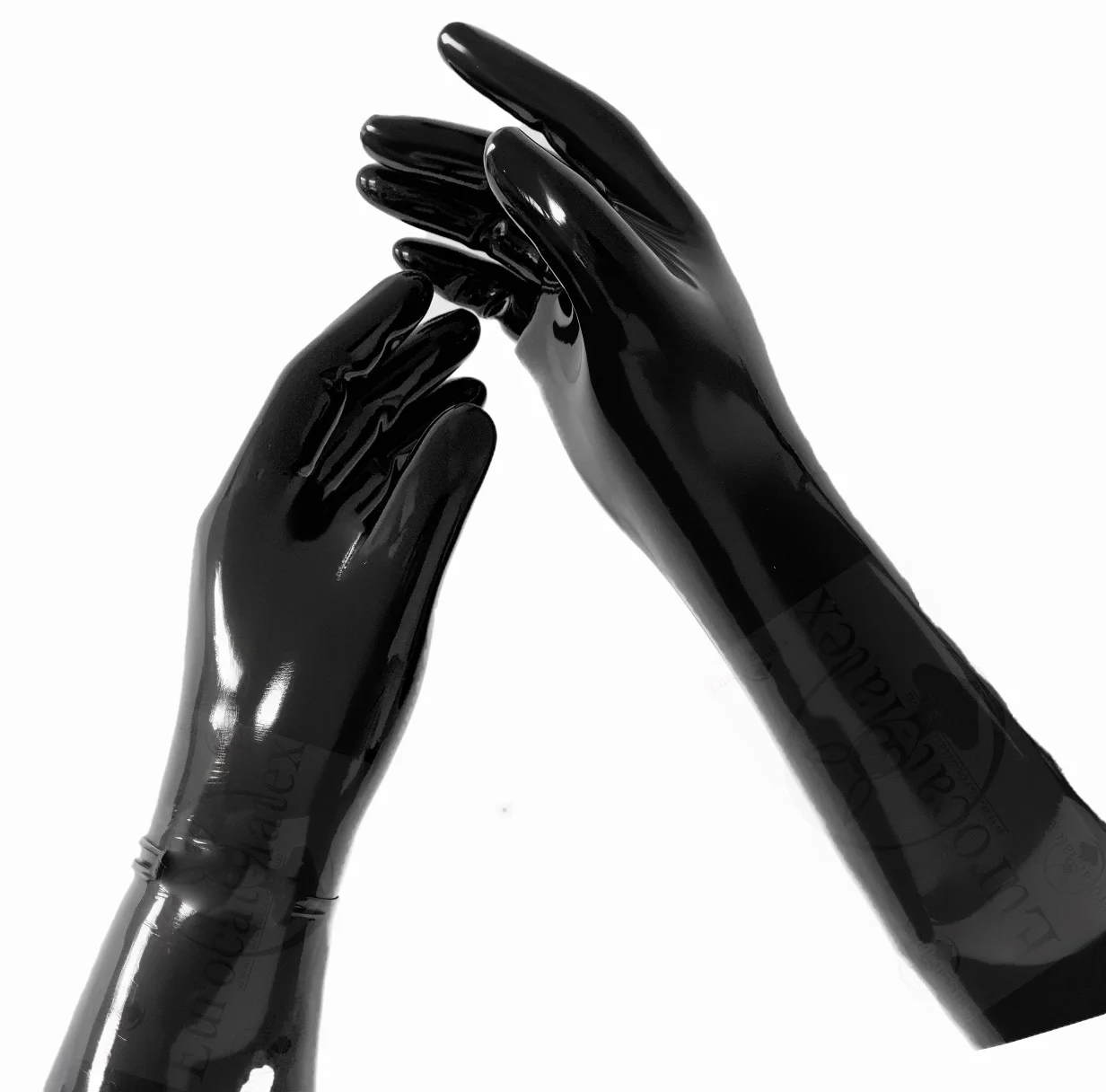 Formal Wear Gloves Men - Латексные фетиш-мужские перчатки с резиновым капюшоном,
