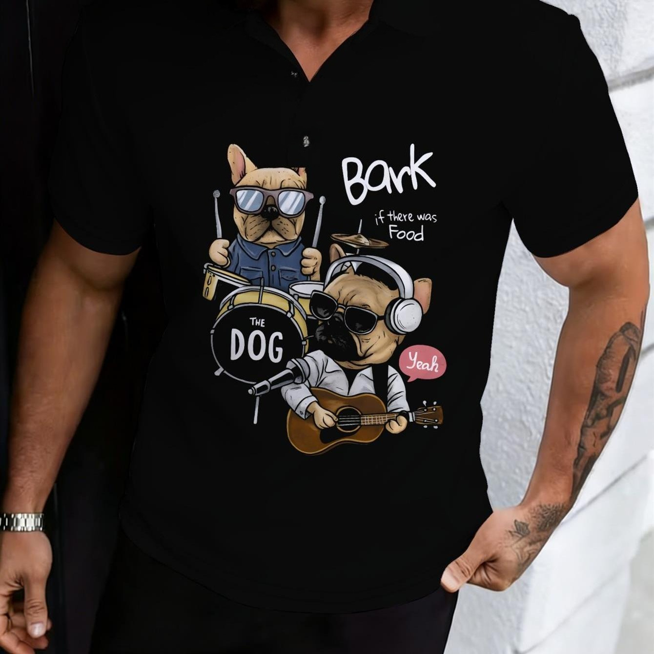 Men Formal Party Wear Shirt - Мужская повседневная рубашка-поло черного цвета с