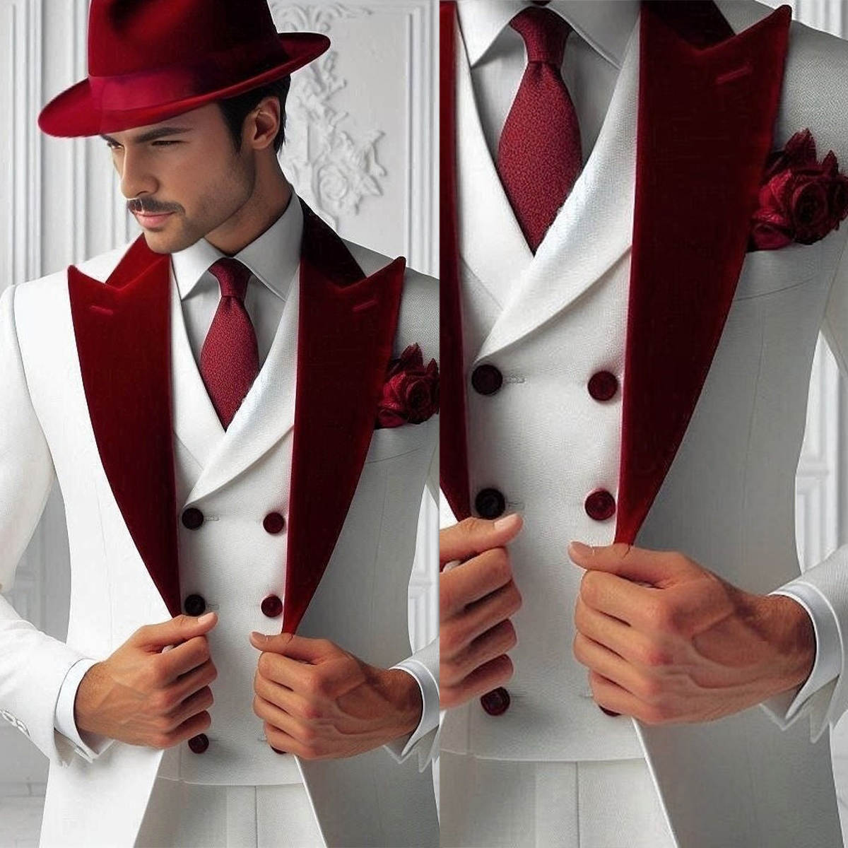 Men'S Formal Wear For Graduation - Мужской вечерний костюм из бархата, 3