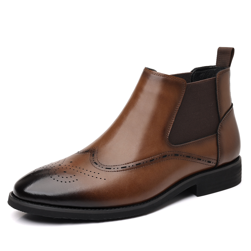 Formal Upper Wear Men - Мужские броги-челси с эластичными боковыми вставками,