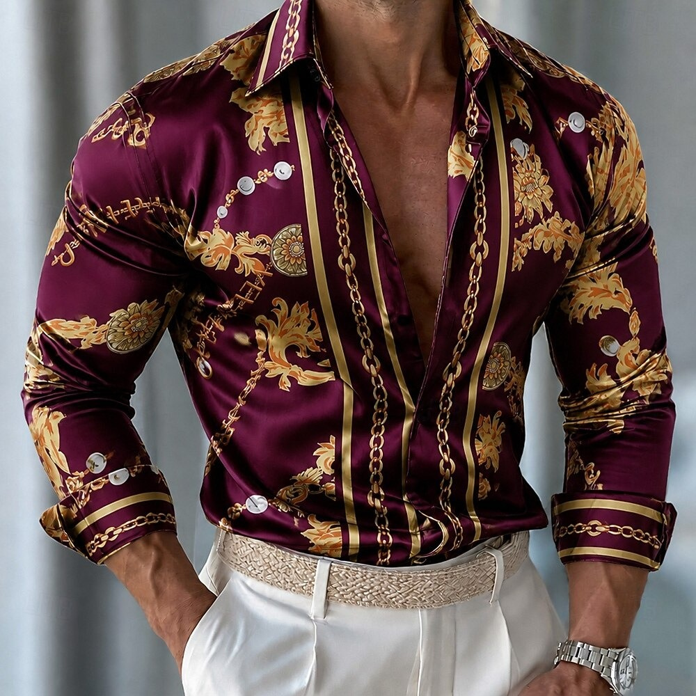 Мужская сатиновая рубашка с цв – обзор и цена Men Formal Party Wear Shirt